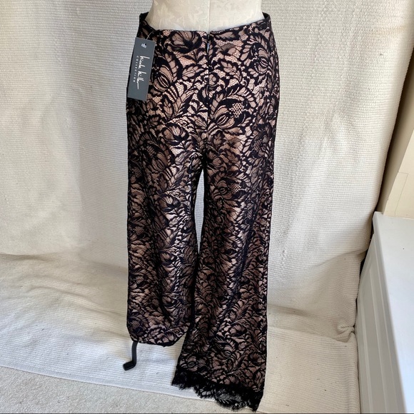 Nicole Miller 6 Tall Nude Illusion Lace Pants Glam Halloween Costume - Picture 5 of 8
